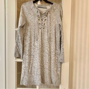 Raquel Allegra Grey Lace Front Dress